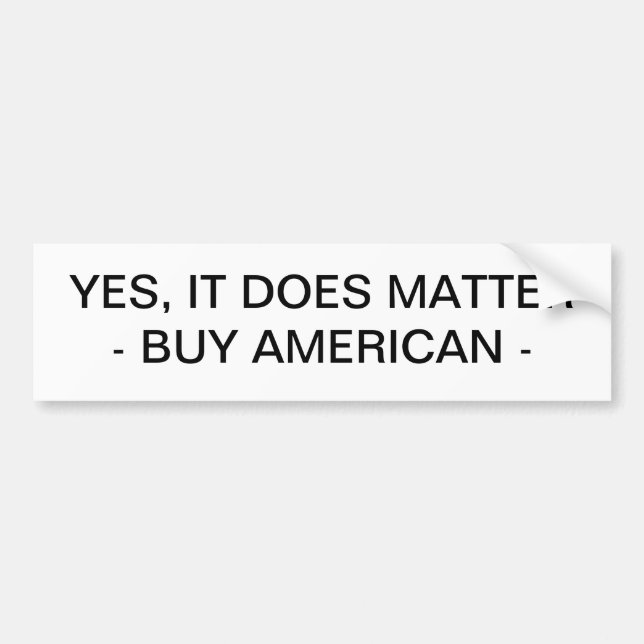 BUMPER STICKER - BUY AMERICAN (Front)