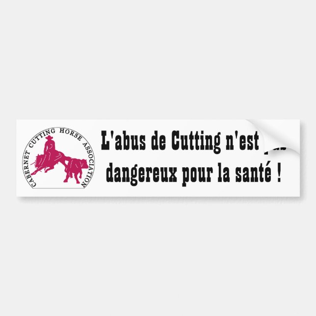 Bumper Sticker Cabernet CHA Blanc Bumper Abus Rose (Front)