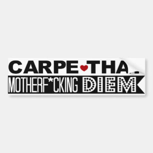 BUMPER STICKER: Carpe That Motherf*cking Diem! Sticker