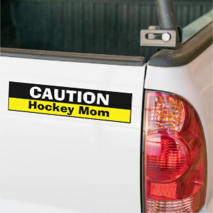 Bumper Sticker - Caution Hockey Mum