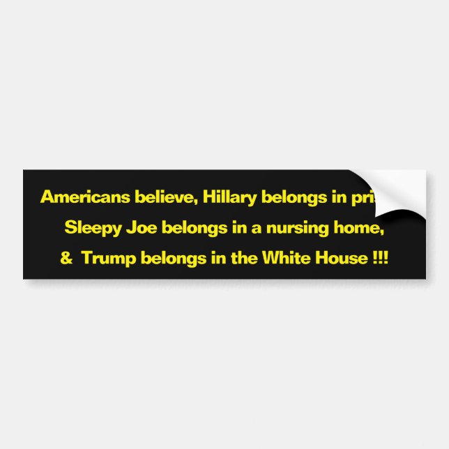 Bumper Sticker, Conservative, Republican, Trump Sticker (Front)