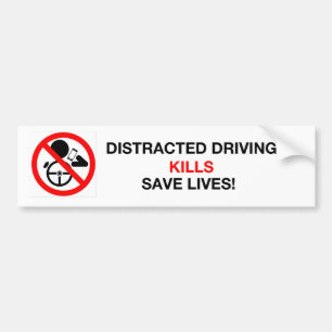Bumper sticker distracted driving