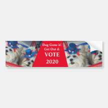Bumper Sticker Dog Gone It! VOTE
