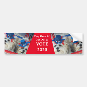 Bumper Sticker Dog Gone It! VOTE