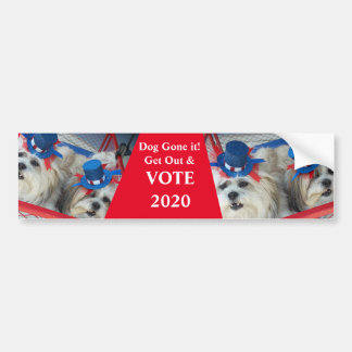 Bumper Sticker Dog Gone It! VOTE