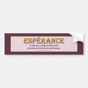 Bumper Sticker: Espérance Sticker