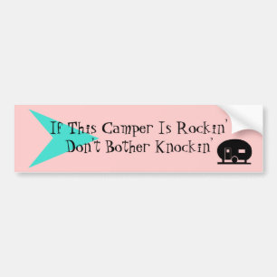 Bumper Sticker Fun Vintage Camper TT Humour
