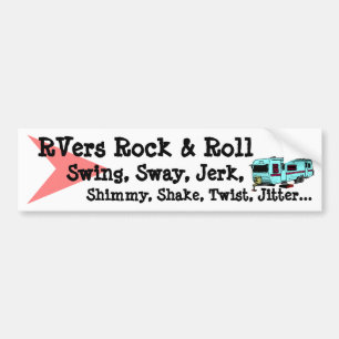 Bumper Sticker Fun Vintage Dance Styles RV Humour