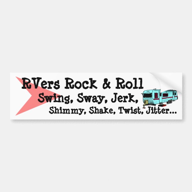 Bumper Sticker Fun Vintage Dance Styles RV Humour (Front)