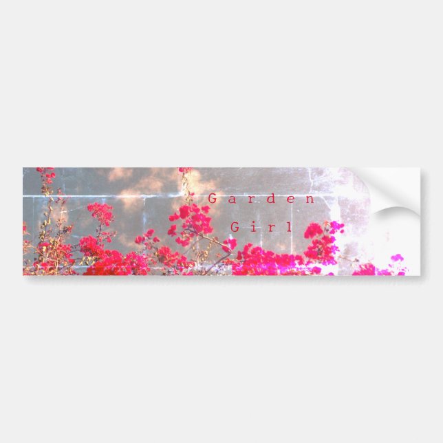 Bumper Sticker Garden Girl style design (Front)