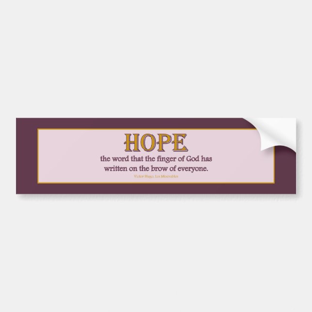 Bumper Sticker: Hope Sticker (Front)