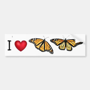 Bumper Sticker I (heart) Monarchs