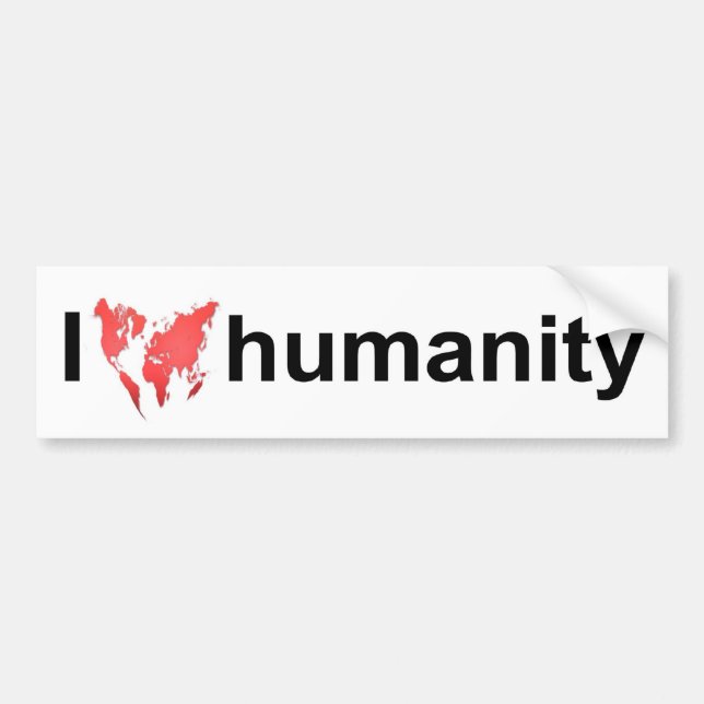 Bumper sticker - I Love Humanity (Front)