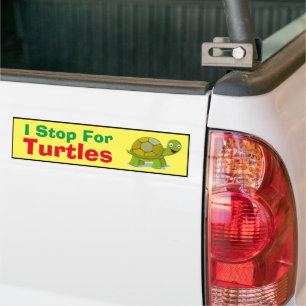 Bumper Sticker - I Stop for Turtles