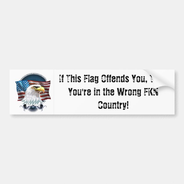 Bumper Sticker - If This Flag Offends You (Front)