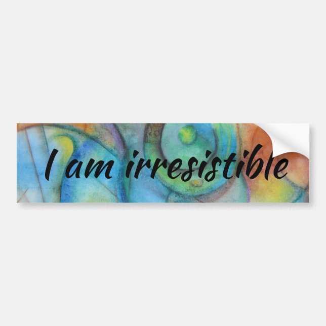Bumper sticker irresistible (Front)
