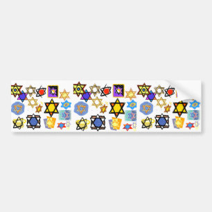 BUMPER STICKER JEWISH STARS