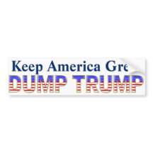 Bumper Sticker Keep America Great Dump Trump