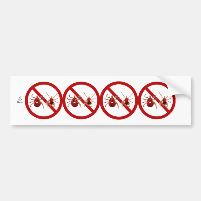Bumper Sticker, Lyme Disease Awareness (White) Sticker (Front)