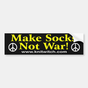 Bumper Sticker - Make socks not war