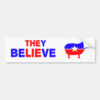Bumper sticker making fun of the two party system