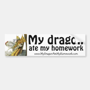 Bumper Sticker - My Dragon Ate My Homework