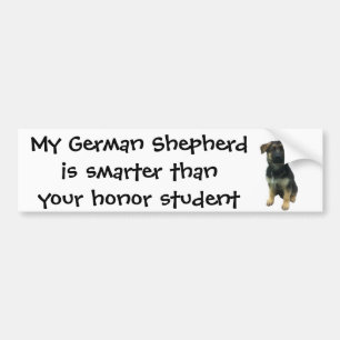 Bumper Sticker: My German Shepherd is smarter... Bumper Sticker