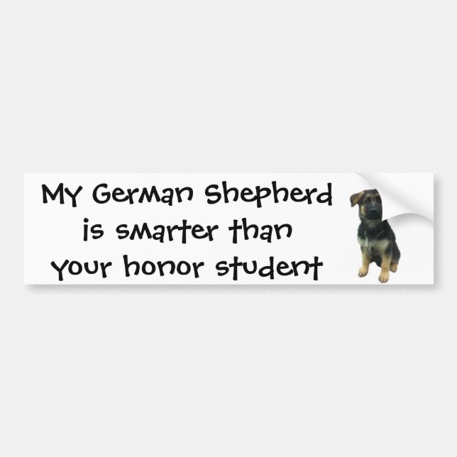 Bumper Sticker: My German Shepherd is smarter... Sticker (Front)