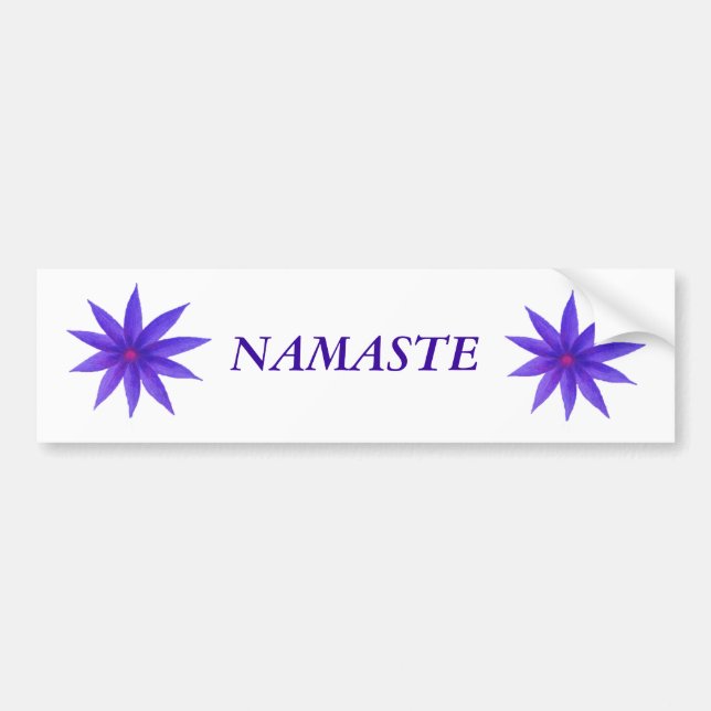 bumper sticker  NAMASTE (Front)