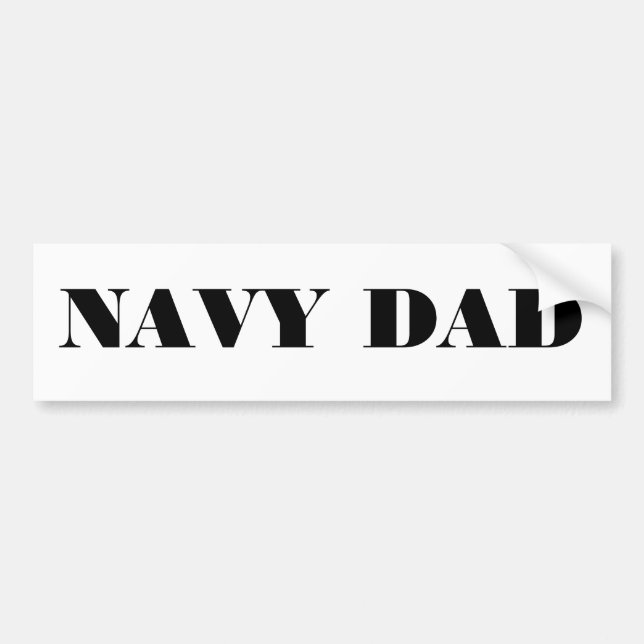Bumper Sticker Navy Dad (Front)