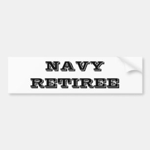 Bumper Sticker Navy Retiree
