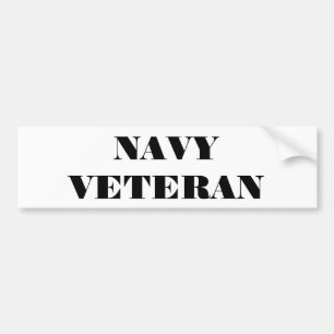 Bumper Sticker Navy Veteran