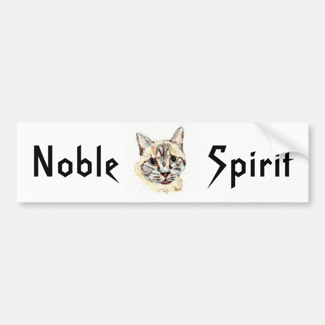 Bumper Sticker: "Noble Spirit", tribal/spirit text Bumper Sticker (Front)
