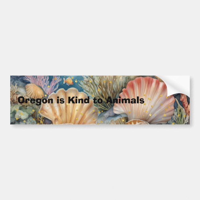 Bumper Sticker Oregon is Kind to Animals (Front)