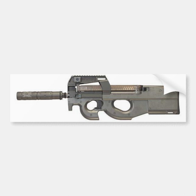 Bumper Sticker - P90 w/Silencer (Front)