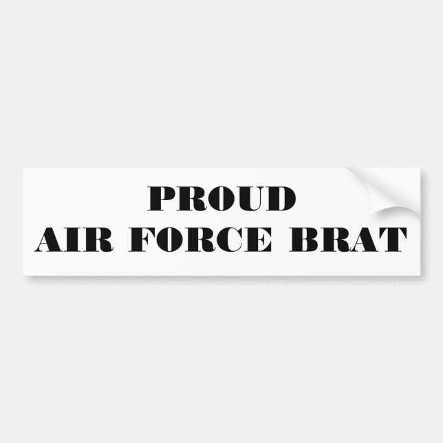 Bumper Sticker Proud Air Force Brat (Front)