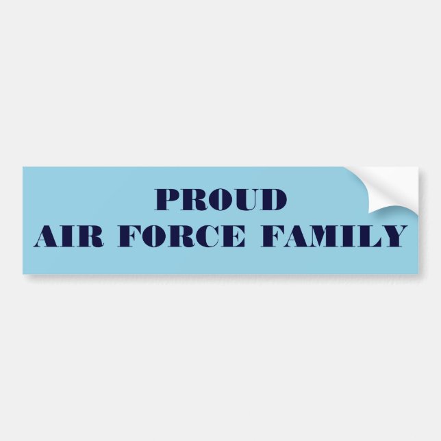 Bumper Sticker Proud Air Force Family (Front)