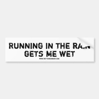 bumper sticker, Running in the rain Sticker
