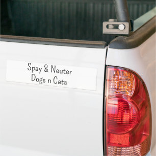 Bumper Sticker Spay & Neuter Dogs & Cats