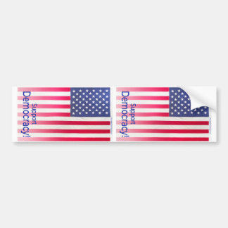 Bumper sticker - Support Democracy vertical Design