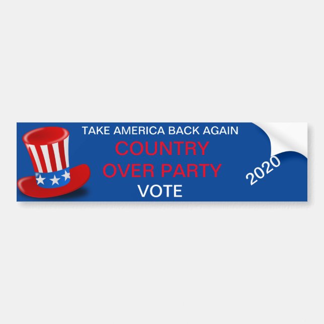 Bumper Sticker - TABA Country Over Party (Front)