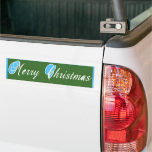 Bumper Sticker Template Car Merry Christmas