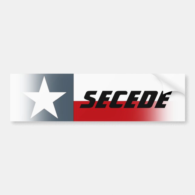 Bumper Sticker Texas Flag Fade Secede Campaign (Front)