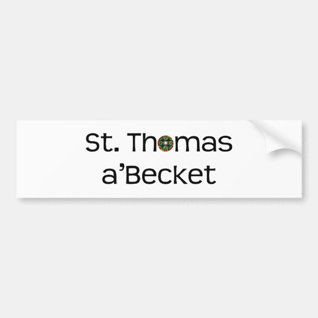 bumper sticker: text name with rose window sticker (Front)