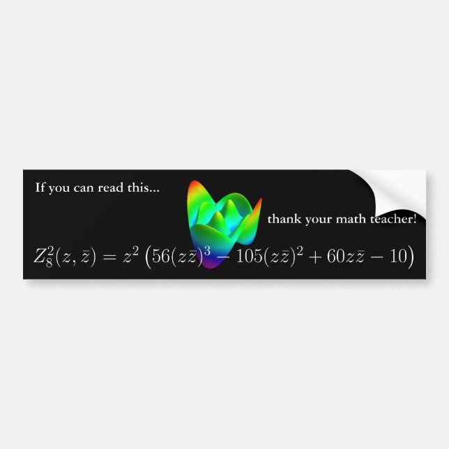 Bumper sticker: thank your math teacher! 2 sticker (Front)