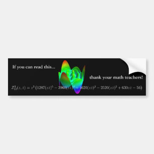 Bumper sticker: thank your math teacher! 3 bumper sticker