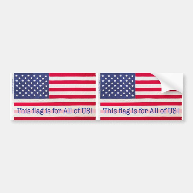 Bumper Sticker-This flag is for All of US! message Sticker (Front)