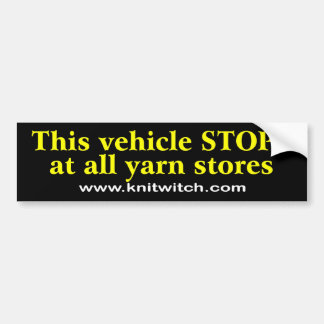 Bumper Sticker - This Vehicle stops