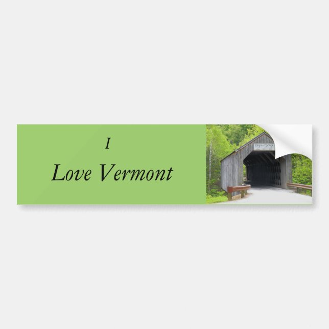 Bumper Sticker, Vermont Covered Bridge Sticker (Front)