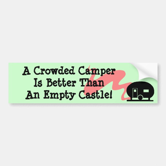 Bumper Sticker Vintage Camper RV Travel Trailer (Front)